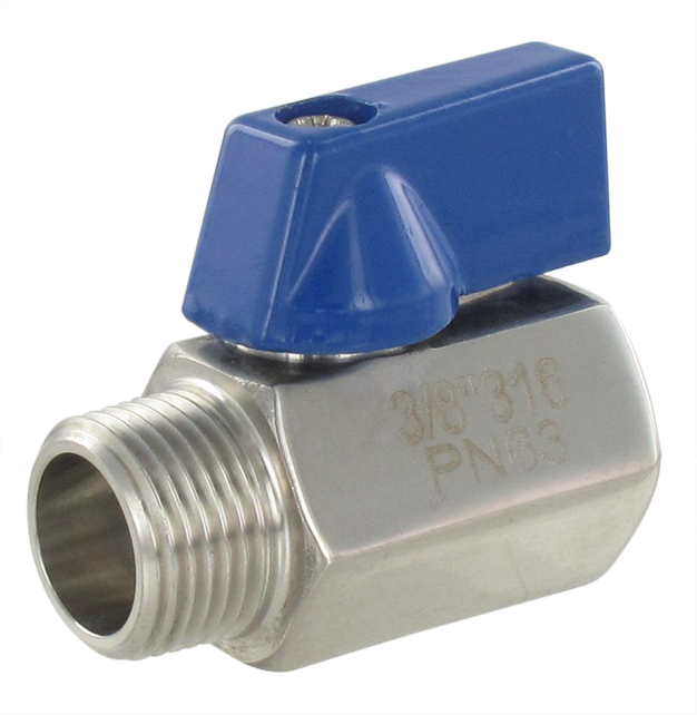 Ball valve in stainless steel and aluminium lever SENGA