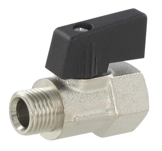 Mini ball valve in nickel plated brass SENGA