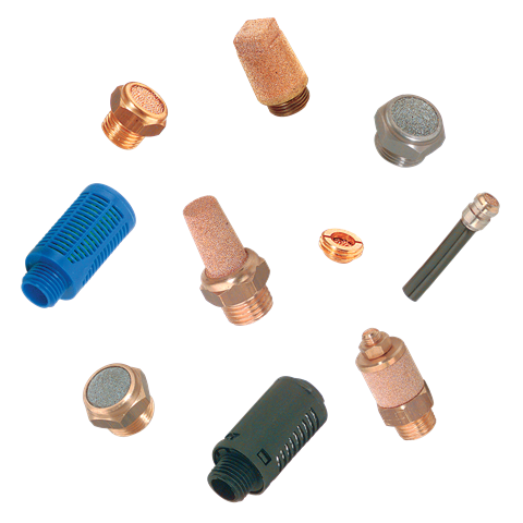 Compressed air silencers