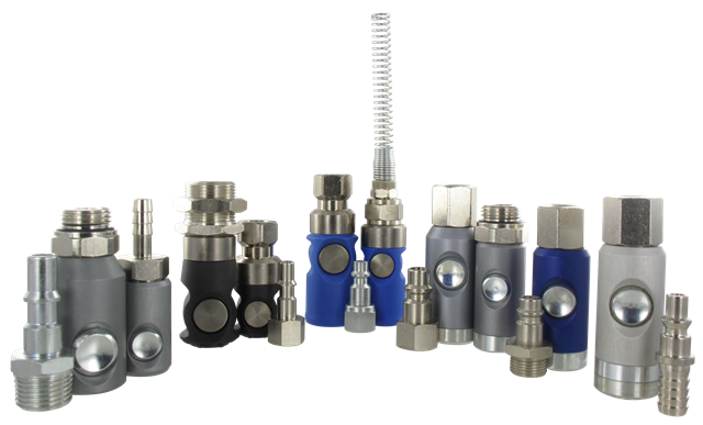 Raccords rapides pneumatiques pour air comprimé et fluides industriels