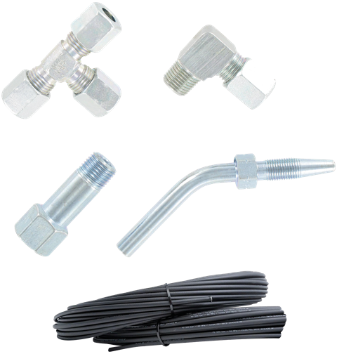 Cutting ring fittings for centralized lubrication systems