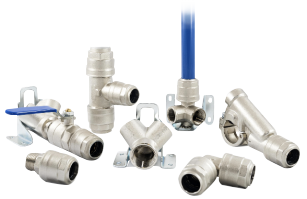 Piping system in aluminium and nickel plated brass - 8900