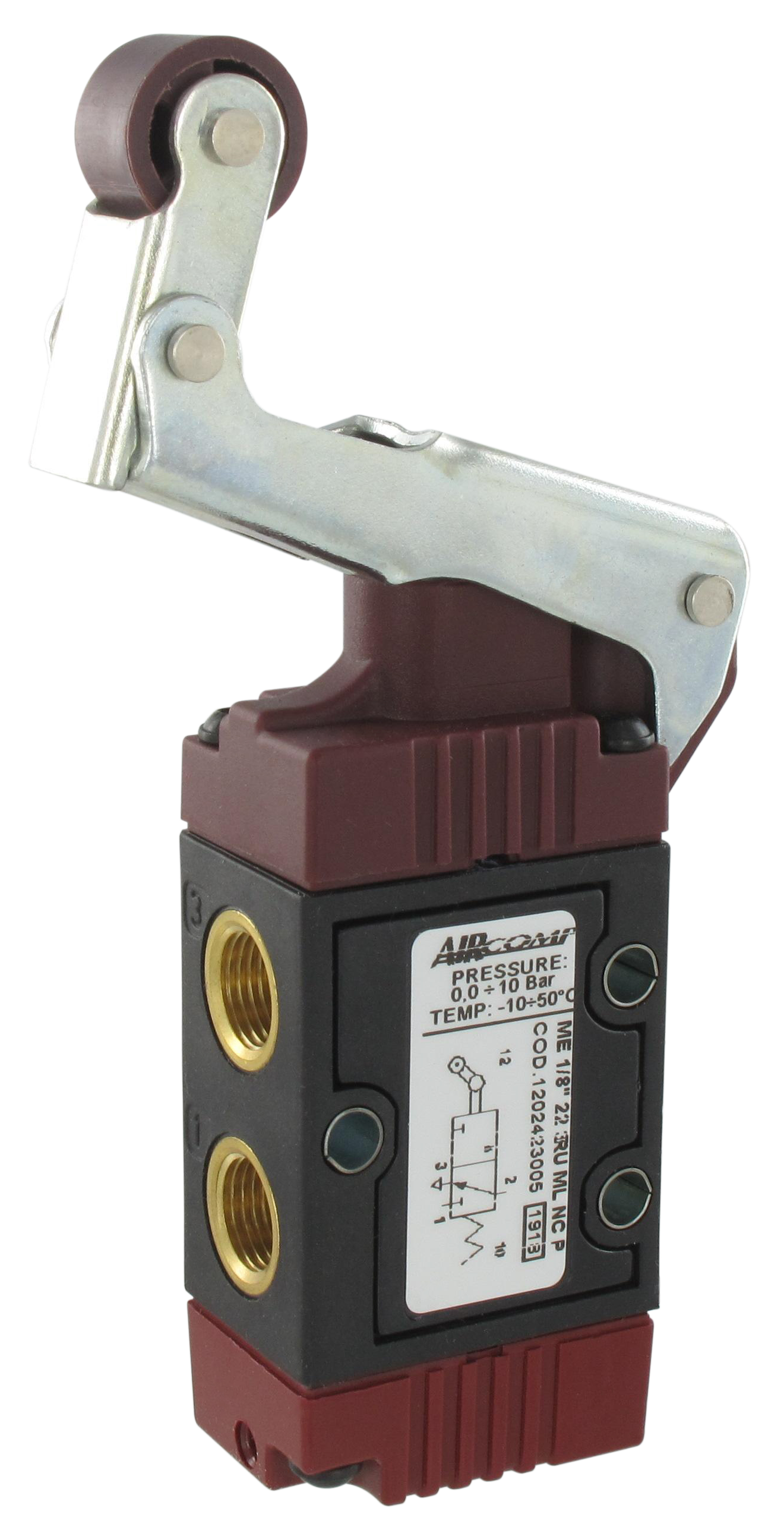 Pneumatic valves with unidirectionnal roller lever 5/2 - SENGA