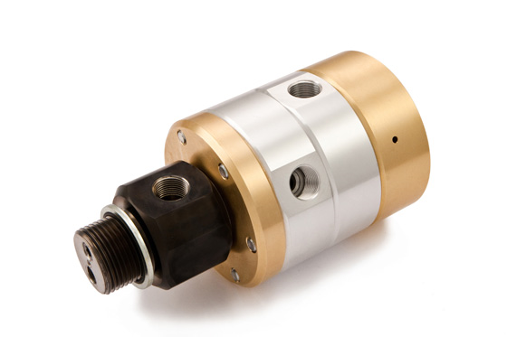 1\" RH rotary joint - 2 ways 3/8\" for hydraulic oil