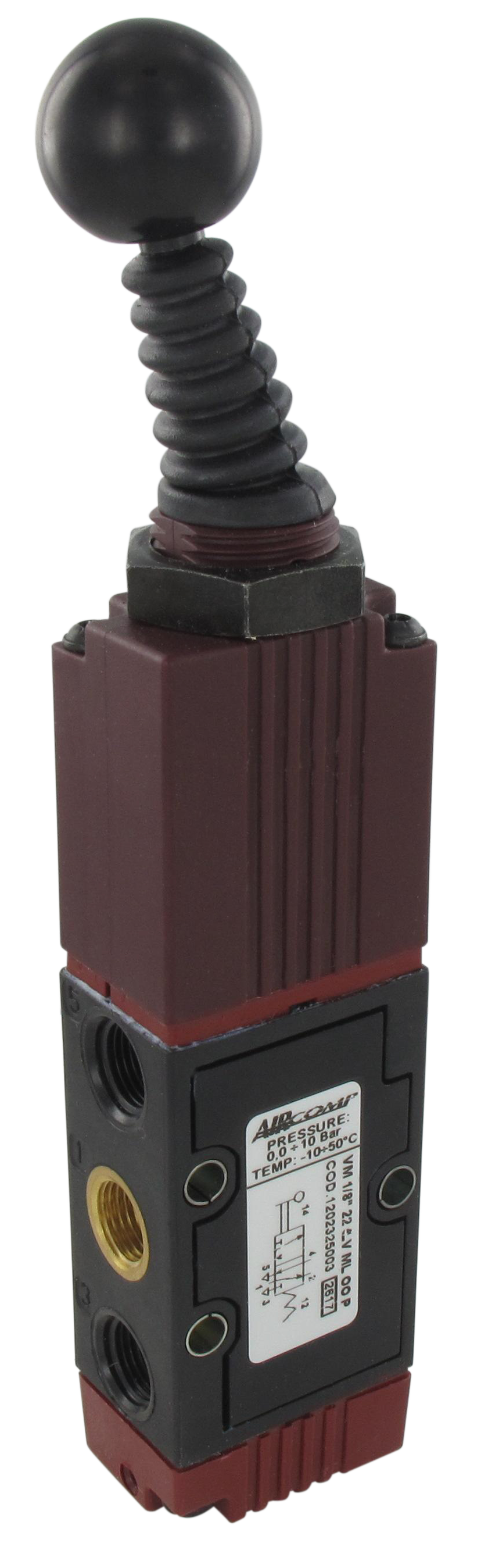 5/2-5/3 (G1/8\") axial lever operated pneumatic valves