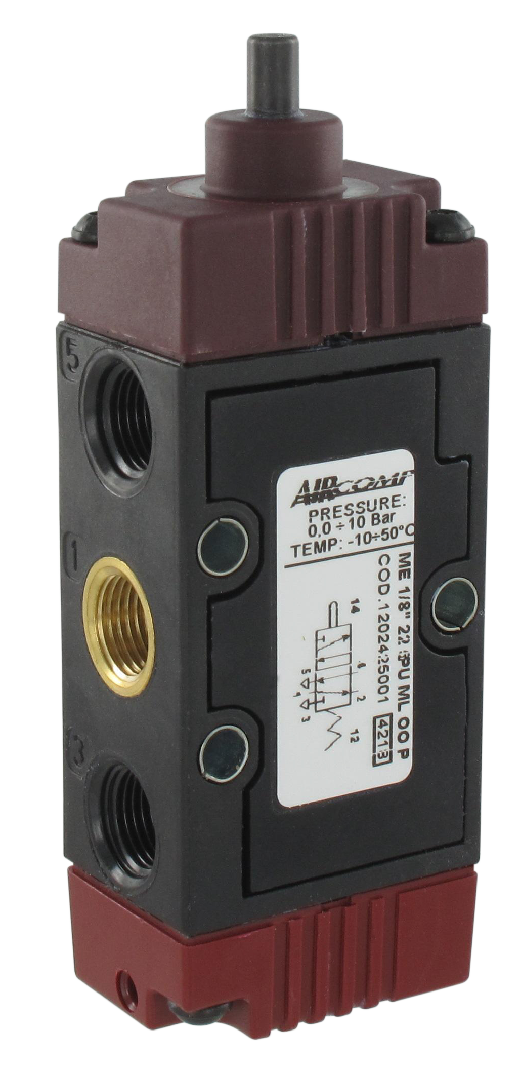5/2-way push-button valve (G1/8'')