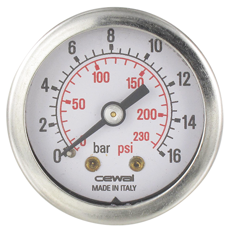 ABS pressure gauge dia 40 0-16 bar