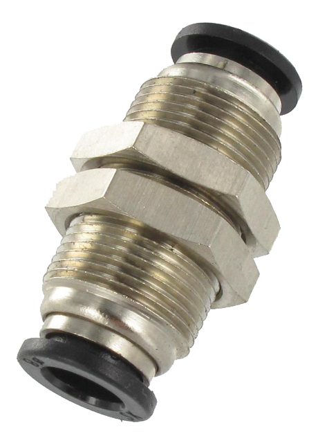 Bulkhead fittings nickel-plated brass body