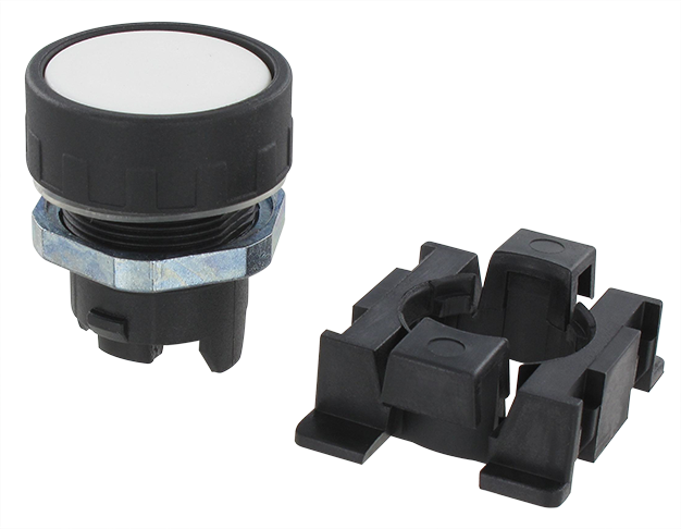 Commande à panneau pneu. séries 100/120/125/127 bouton pouss. protégé RT 010 Composants pneumatiques
