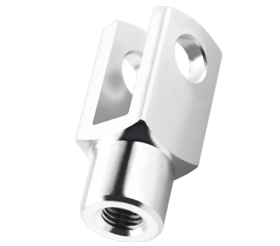 Chapes de tige taraudées femelles ISO 8140 pour vérins pneumatiques ISO 15552 AX en INOX