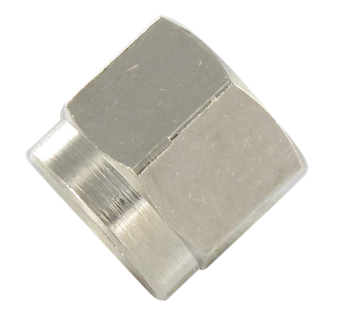 Clamping nuts for universal DIN standard compression fittings in nickel-plated brass
