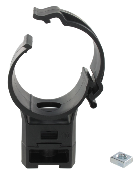 Clips de fixation avec cale pour tubes aluminium