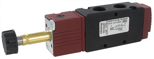 Distributeur à commande électro-pneumatique 5/2-G1/4 pneu-méc.monostable Composants pneumatiques