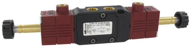 Distributeur à commande électro-pneumatique asservie 5/2-G1/8 bistable