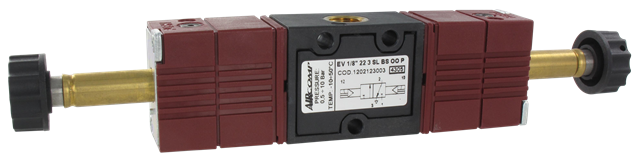 Distributeur électro-pneumatique 1/8\" 22 mm 3/2 bistable