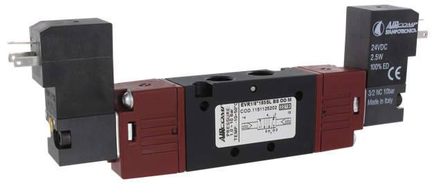 Distributeur électro-pneumatique 1/8\" 18 mm 5/2 bistable 24DC