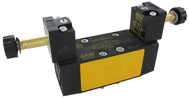 Distributeur ISO commande électro-pneumatique 5/3 centre pression taille 1