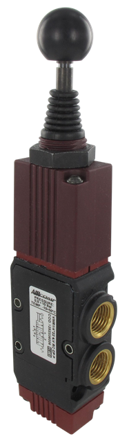Distributeur pneu. cde manuelle levier axial 5/3-G1/4 retour centre pression