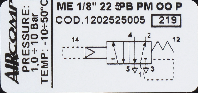Distributeur pneumatique à commande mécanique en panneau 5/2-G1/8 pneu-méc. Composants pneumatiques