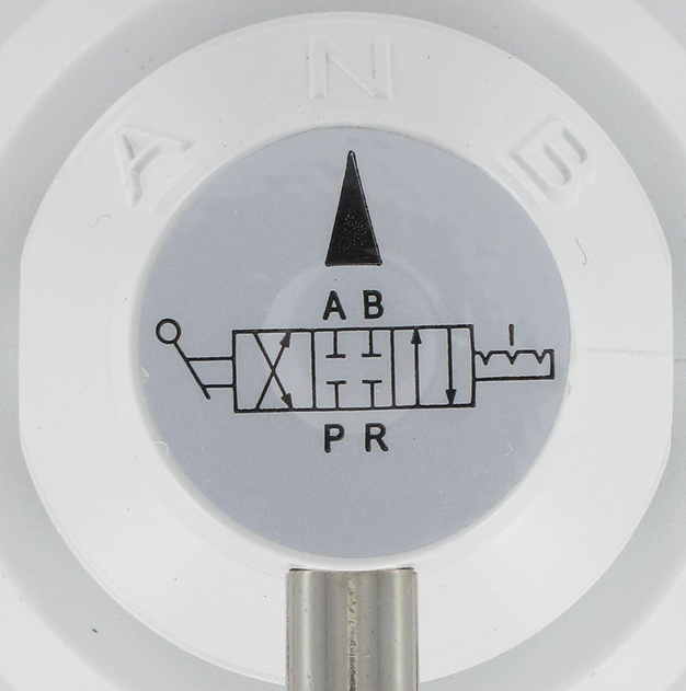 Distributeur pneumatique à levier rotatif 3/4\" 102 4/3 tristable centres fermés Composants pneumatiques