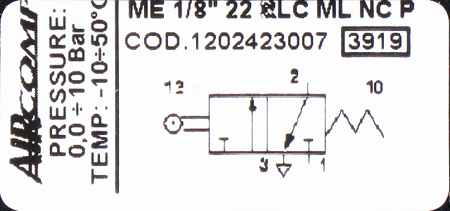 Distributeur pneumatique commande mécanique levier à galet à roulement 3/2-G1/8 Composants pneumatiques