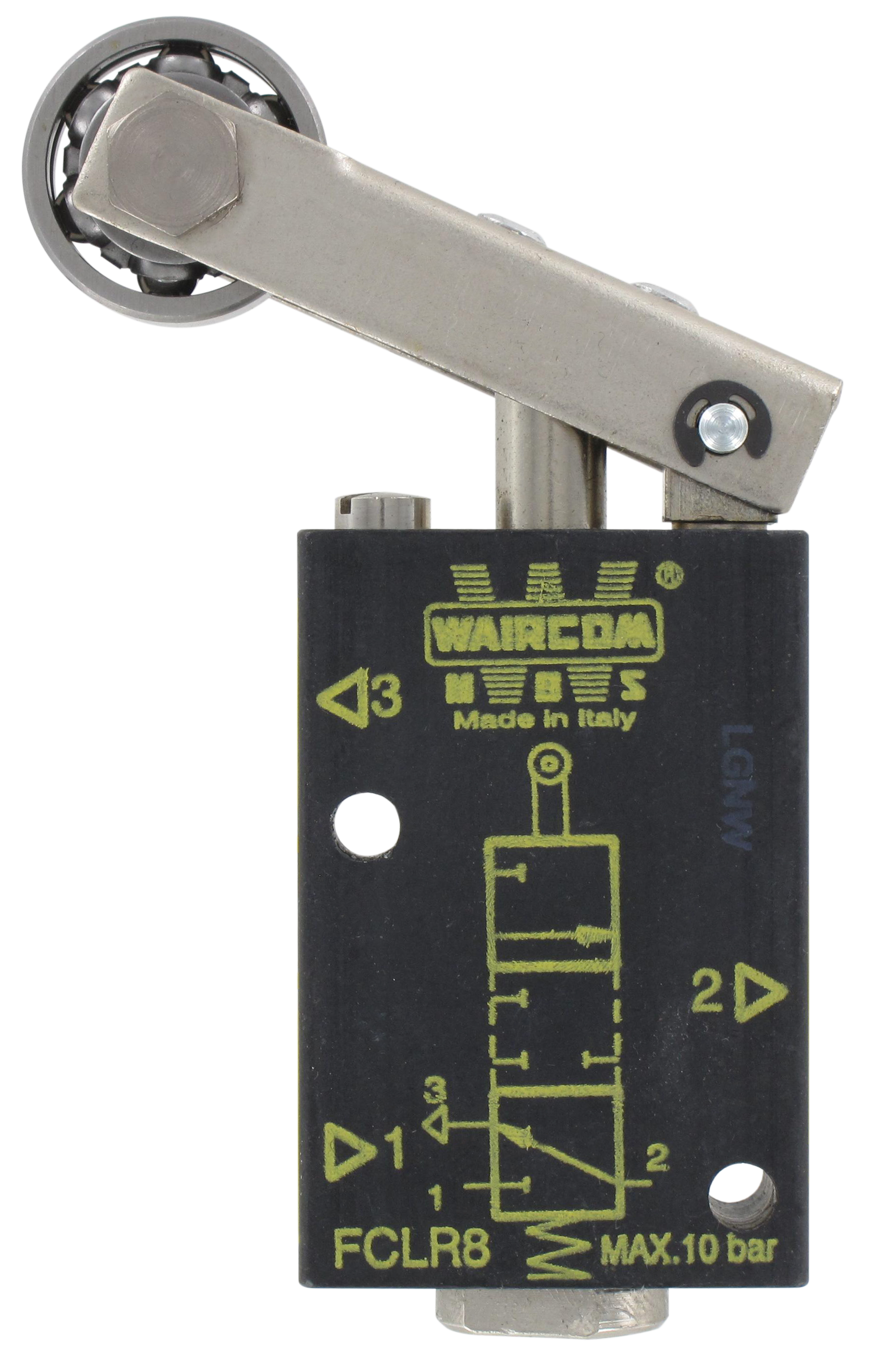 Distributeurs pneumatiques avec levier à galet métallique 3/2 NF monostable voies non communicantes (G1/8'' à G1/4'')