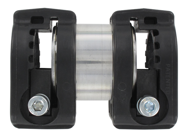 Intermediate connectors in aluminium for compressed air piping system