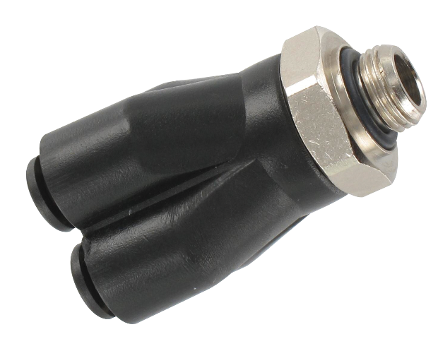 Double Y male BSP push-in fittings in technopolymer