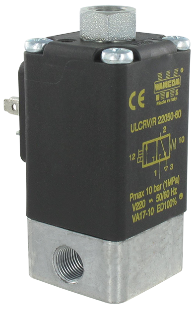 Electro-distributeur pneumatique 3/2 NF monostable 220VAC 1/8\" cde man. bistable Composants pneumatiques
