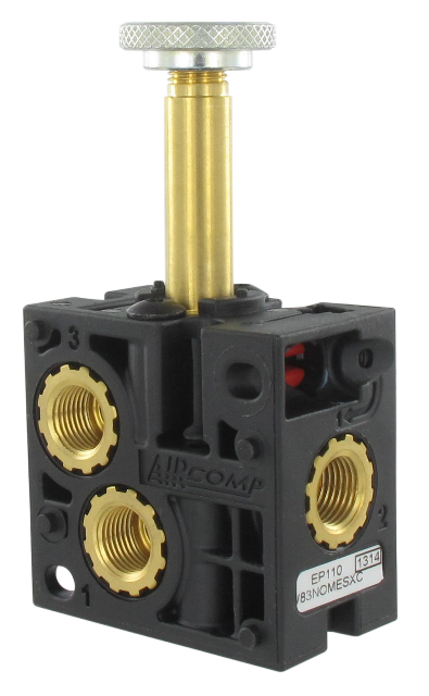 Electro-pilote pneumatique modulaire 3/2-G1/8\" gauche percé NO