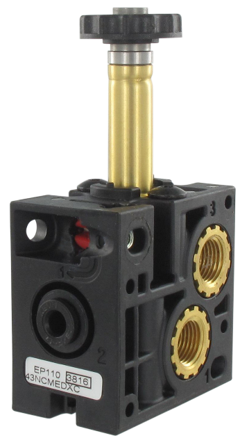 Electro-pilote pneumatique modulaire 3/2-Ø4 droit percé NF