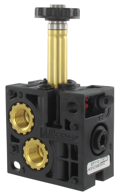 Electro-pilote pneumatique modulaire 3/2-Ø4 gauche percé NF