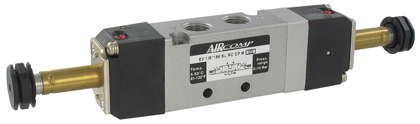 Electro-pneumatically operated valve 5/3-G1/8