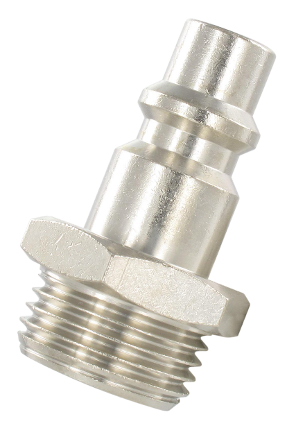 Embouts profil ISO-B mâle cylindrique DN8 mm laiton nickelé pour air comprimé