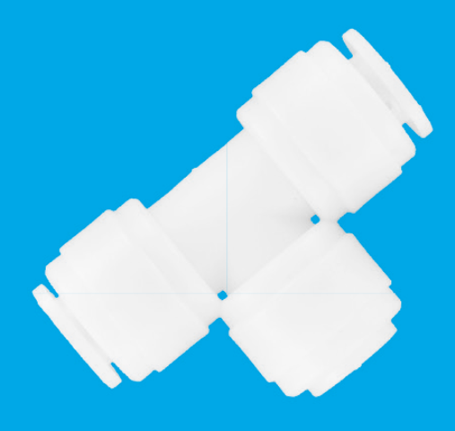Equal and unequal T food grade fittings in POM