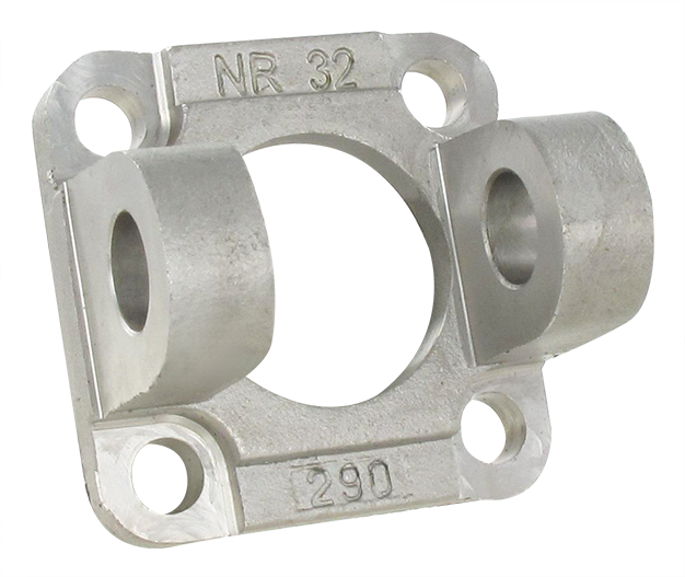 Female rear joints for ISO 15552 AX pneumatic cylinders in stainless steel