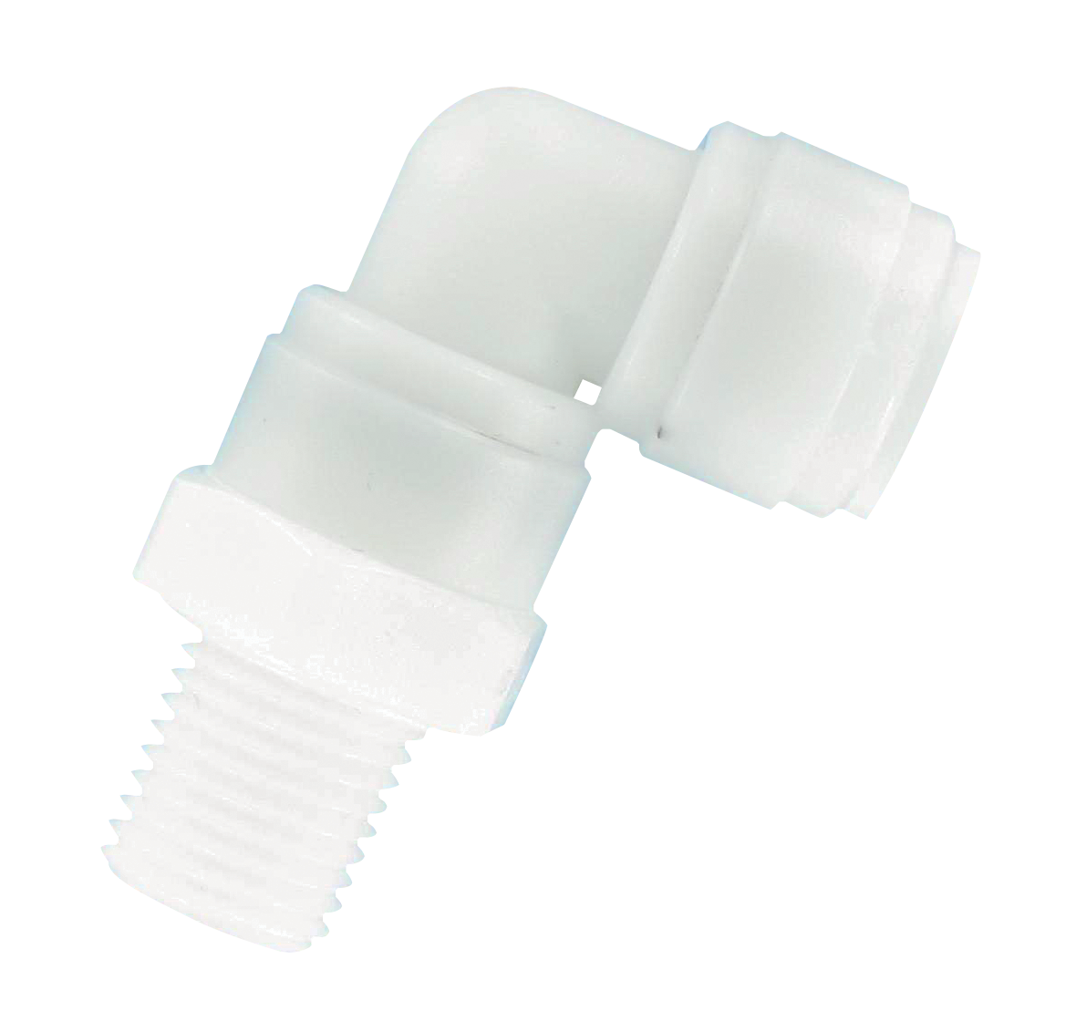 Food grade conical male swivel elbow push-in fittings in POM