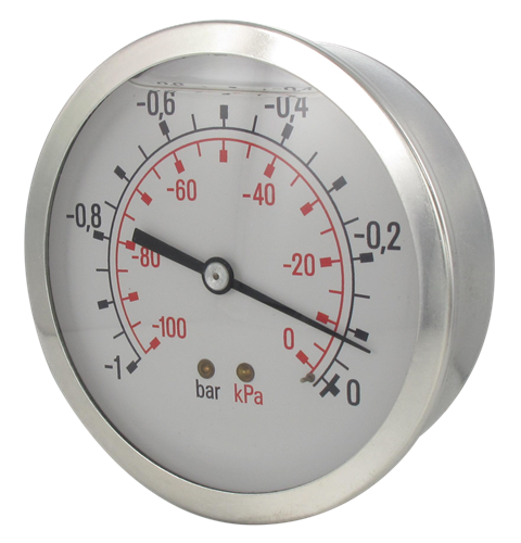 Glycerine pressure gauges stainless steel case D100 axial connection G1/2''