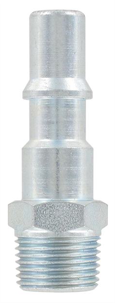 ISO-C profile BSP tapered male plug D8 mm in zinc plated steel 3/8 (with teflon)