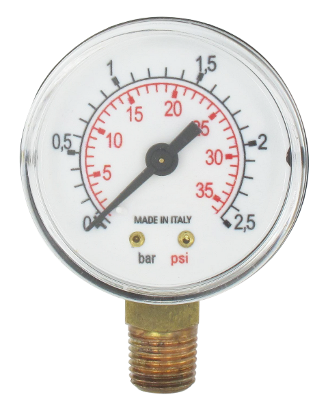 Manomètres secs avec boitier ABS D50 raccord radial G1/4''