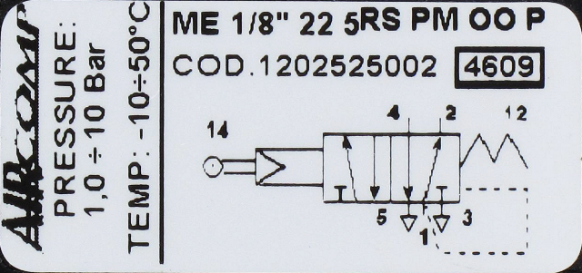 Mechanically operated spool valve with servo-controlled roller lever 5/2-G1/8 Pneumatic components