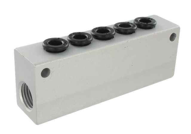 Multiple push-in connectors manifolds