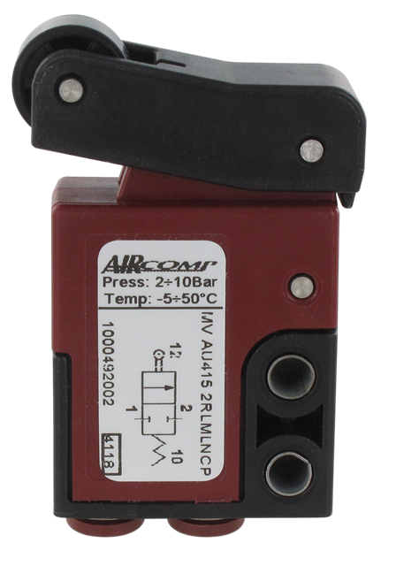 Pneumatic mini spool valve, mechanically operated, roller lever 2/2-Ø4 NC