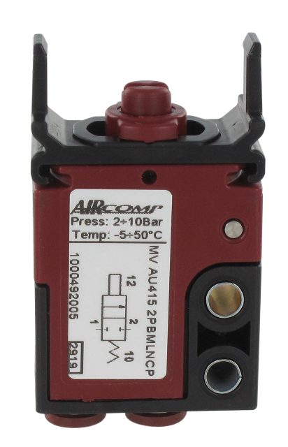 Pneumatic mini valve with manual override panel control 2/2-Ø4 NC