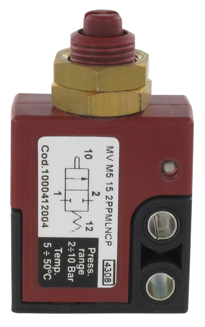 Pneumatic push-button valve with bulkhead bushing 2/2-M5 NC