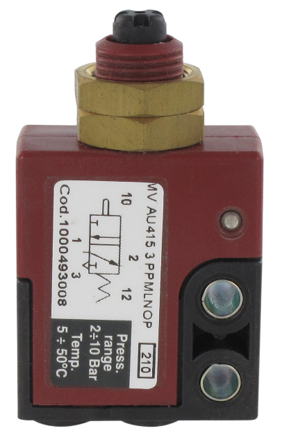 Pneumatic push-button valve with bulkhead bushing 3/2-Ø4 NO