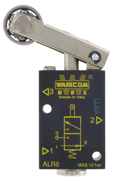 Pneumatic valves with 3/2 NO monostable metal roller lever (G1/8'' to G1/2'')
