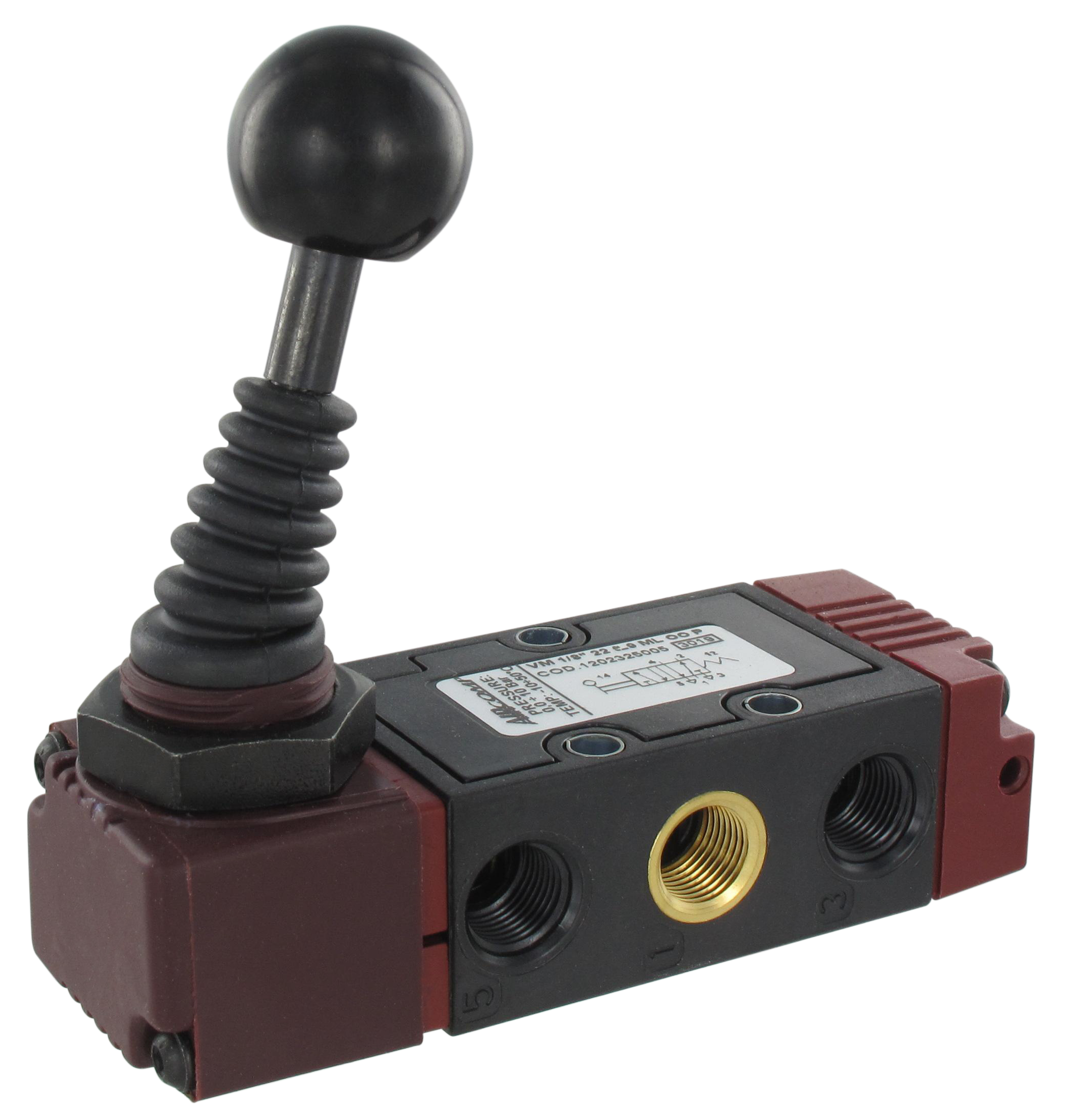 Pneumatic valves with 90° lever 5/2-5/3 (G1/8'')