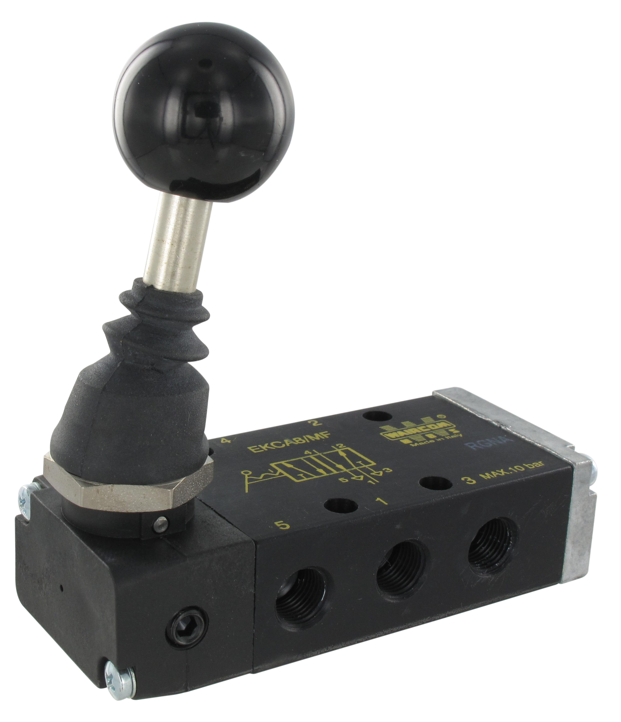 Pneumatic valves with 90° metal lever 5/2 bistable (G1/8'')