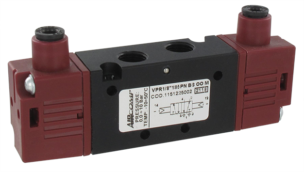 Pneumatically operated valve 1/8\" 5/2 bistable in metal
